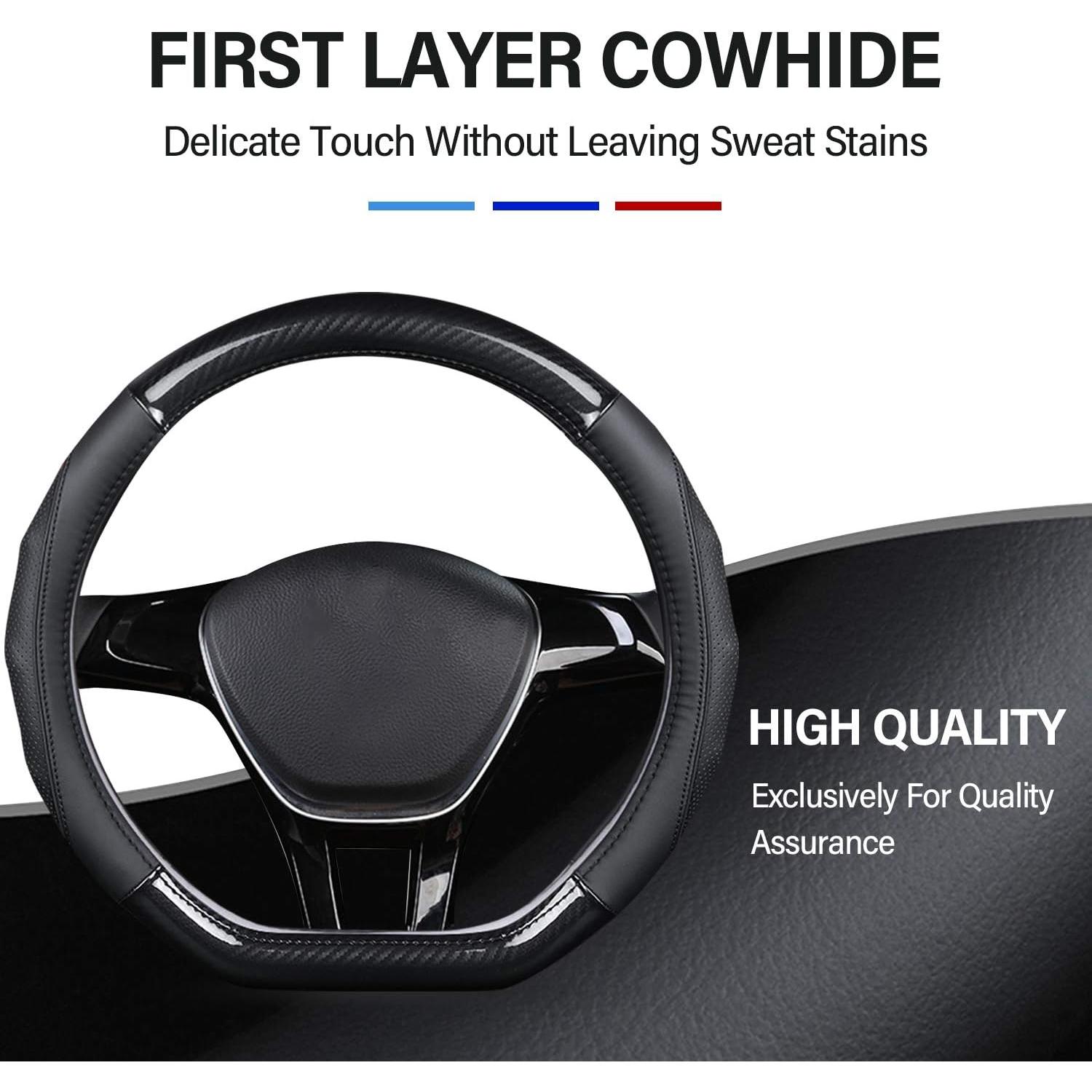 Funda de Volante Ergocar Antideslizante 38cm D-Negro-Rojo