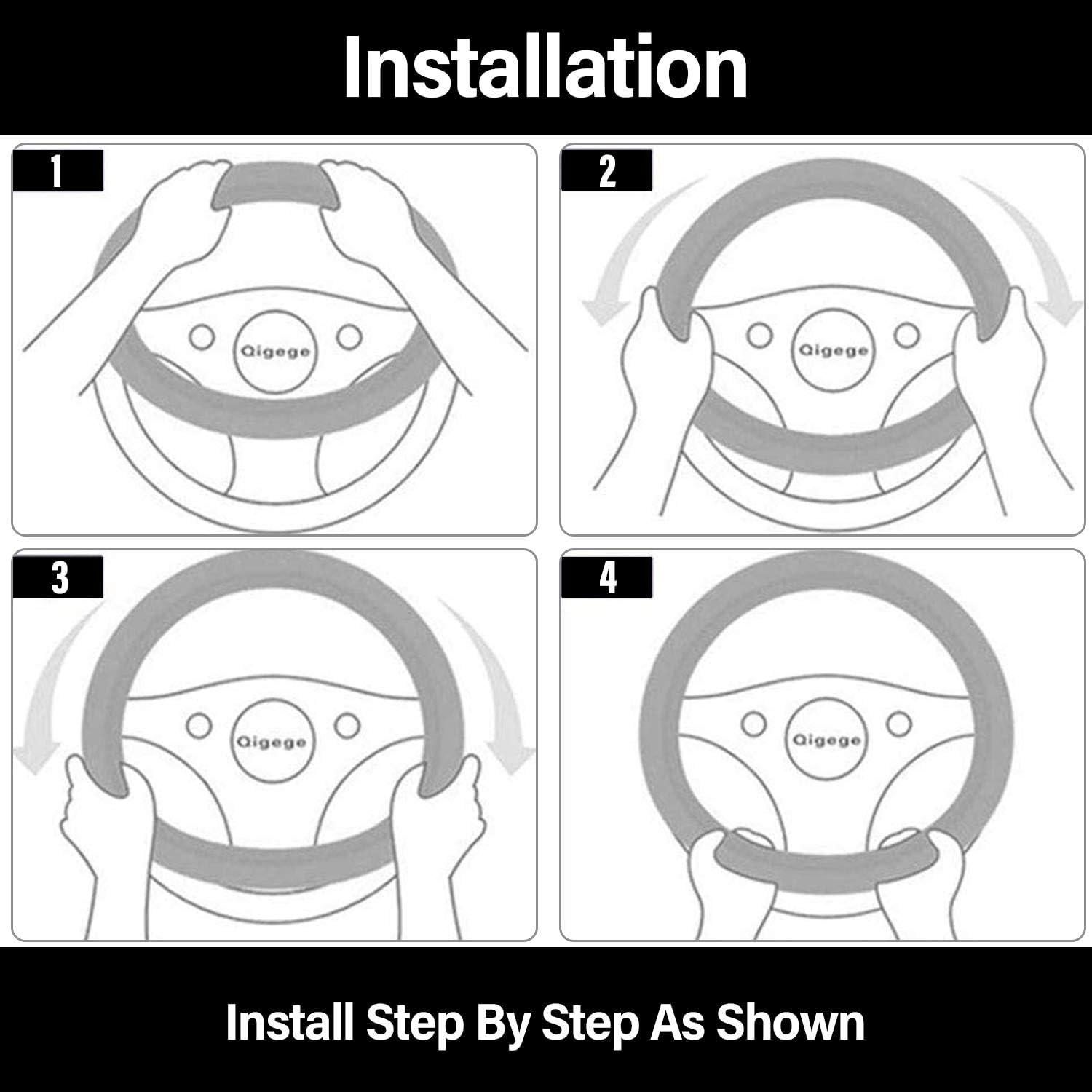 Funda de Volante Ergocar Antideslizante 38cm D-Negro-Rojo