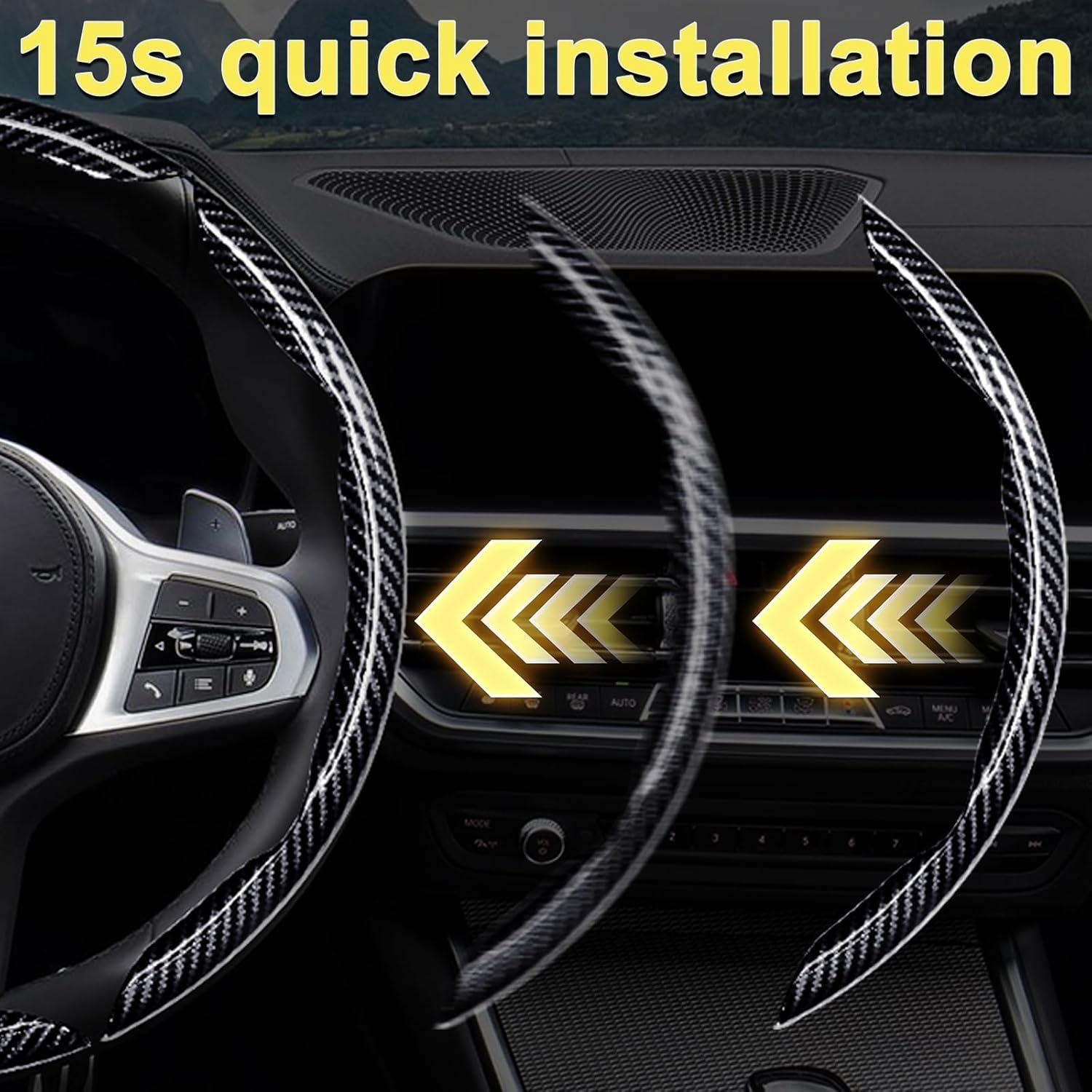 Cubierta de Volante Genérico Fibra de Carbono Antideslizante 3Pcs