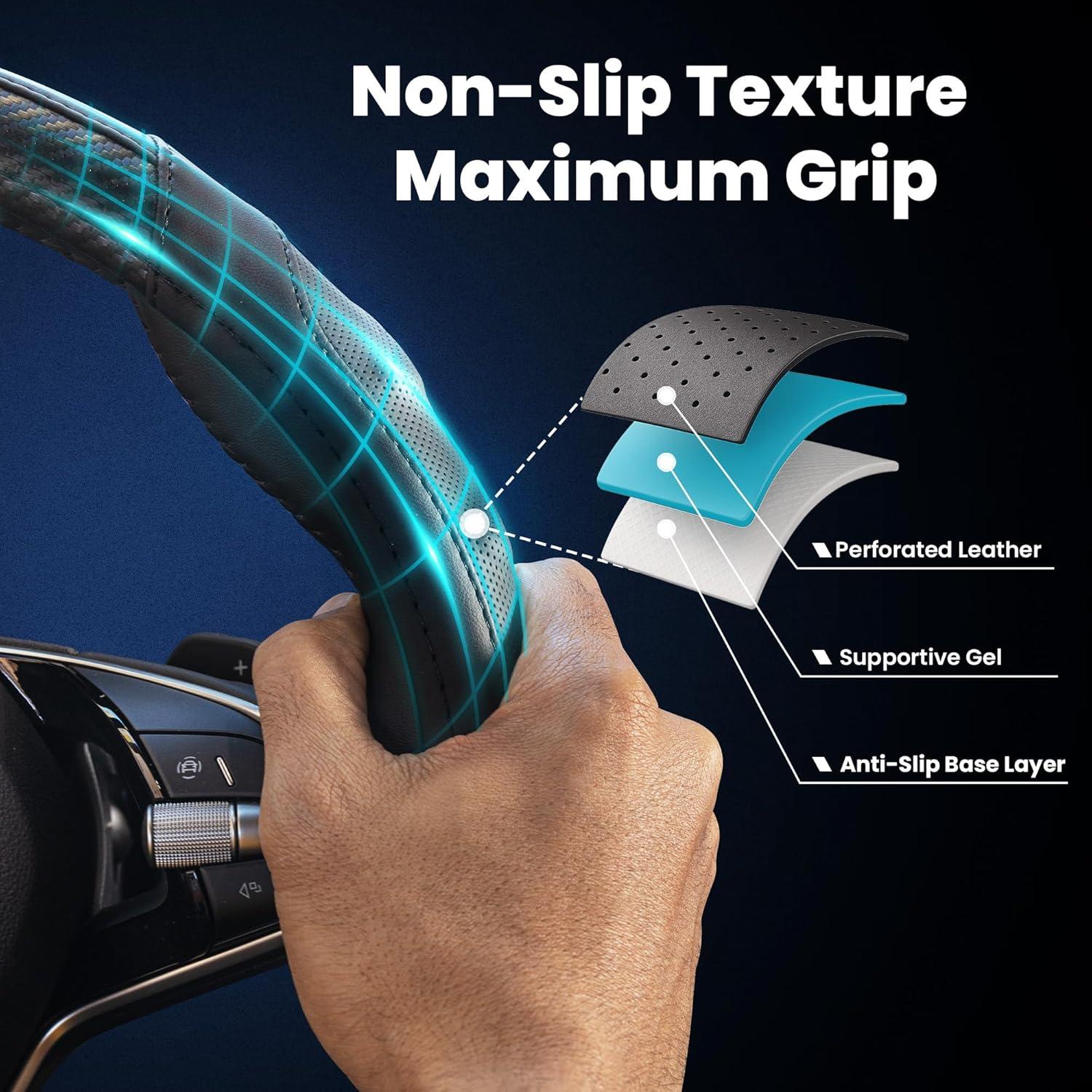 Cubierta de Volante Vyonix Comfort Max 15 Pulgadas Antideslizante