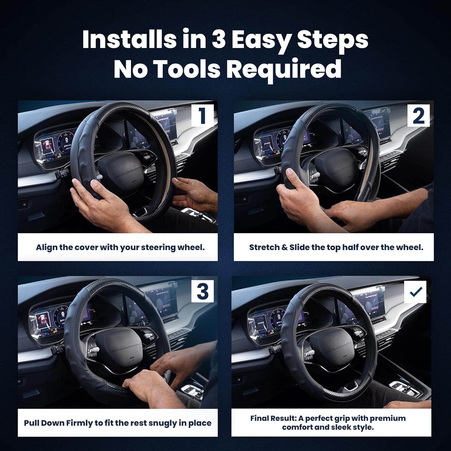 Cubierta de Volante Vyonix Comfort Max 15 Pulgadas Antideslizante