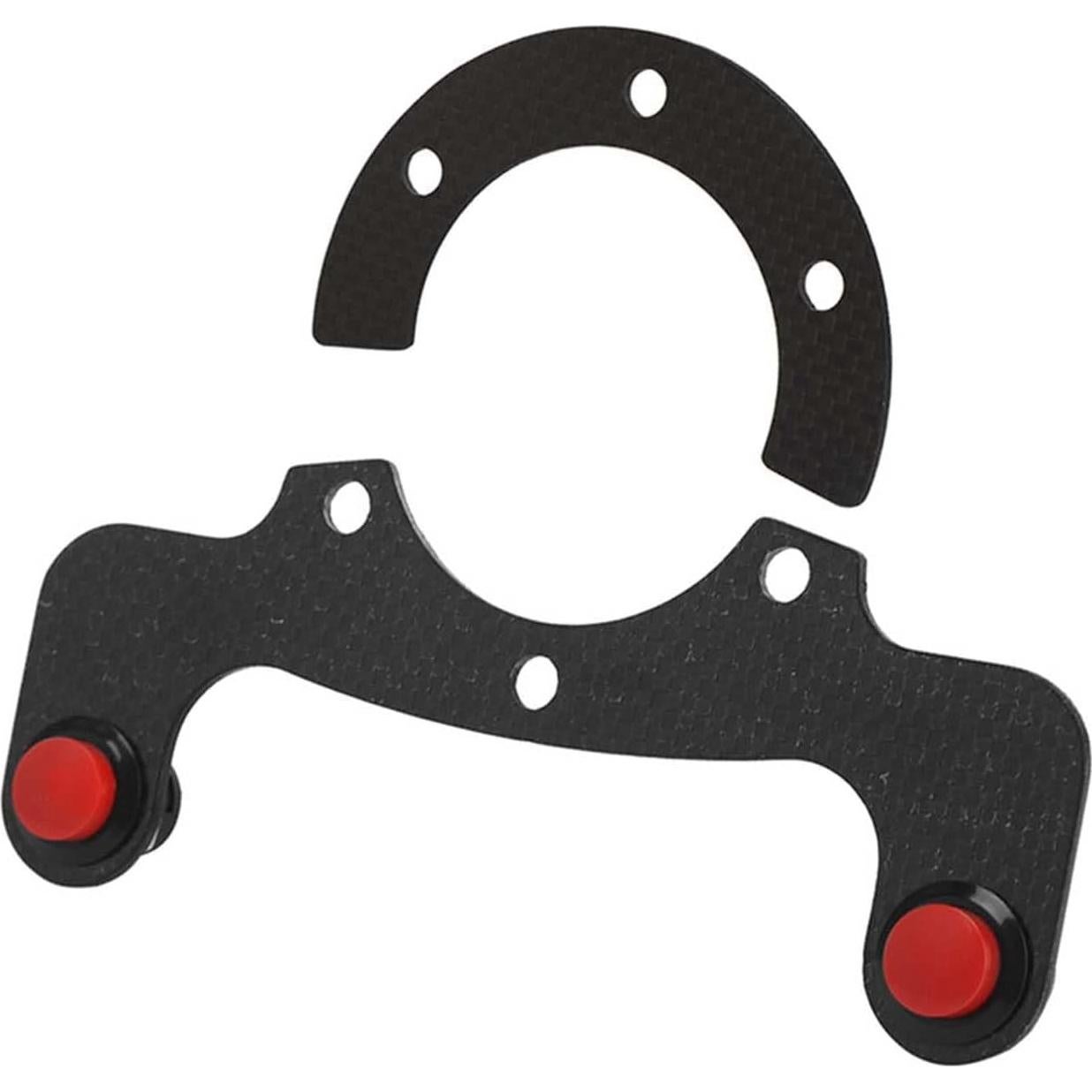 Botón de Claxon de Volante Cunyuer Doble 6 Tornillos Fibra Carbono