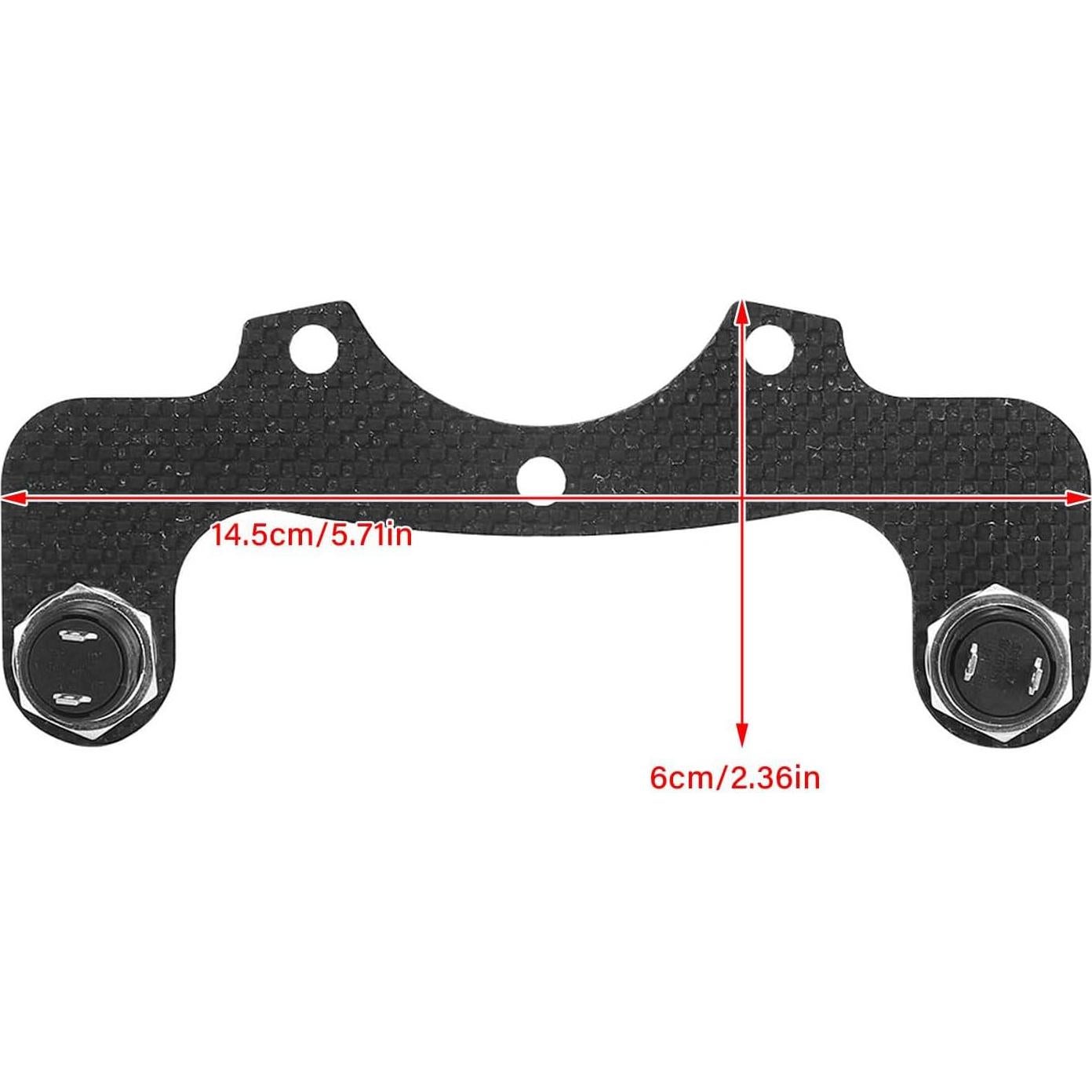 Botón de Claxon de Volante Cunyuer Doble 6 Tornillos Fibra Carbono