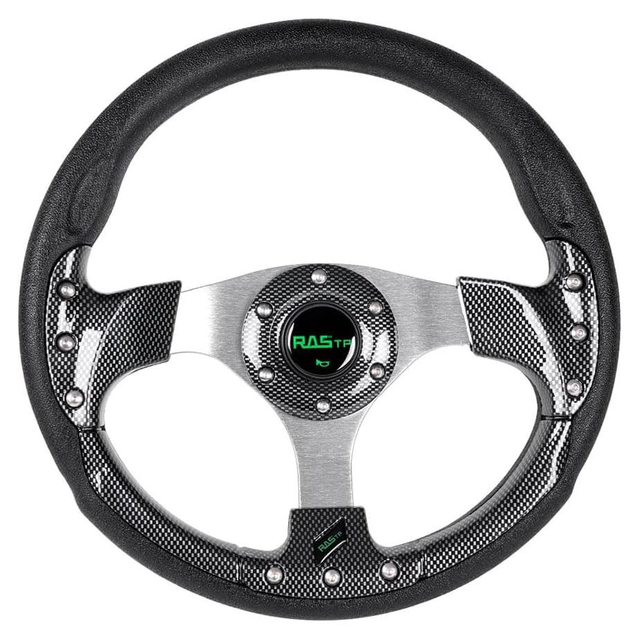 Volante de Carrito de Golf RASTP 32cm Fibra de Carbono Compatible