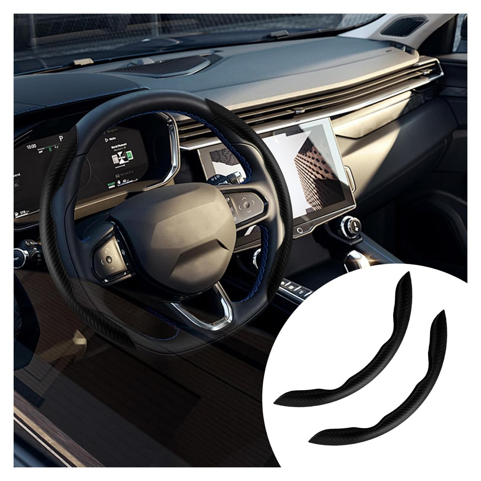 Funda de Volante de Coche DWARFOO Fibra de Carbono Negra 38cm