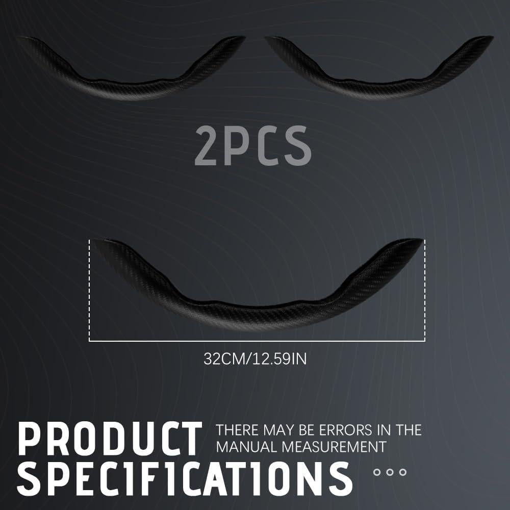 Funda de Volante de Coche DWARFOO Fibra de Carbono Negra 38cm