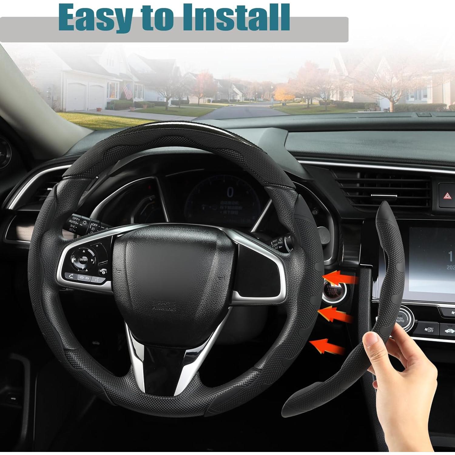 Cubierta de Volante Antideslizante West Llama 3PCS Gris