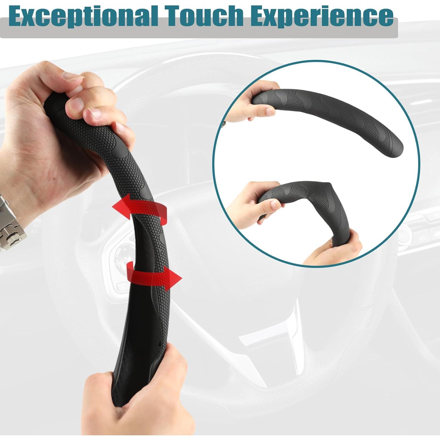 Cubierta de Volante Antideslizante West Llama 3PCS Gris