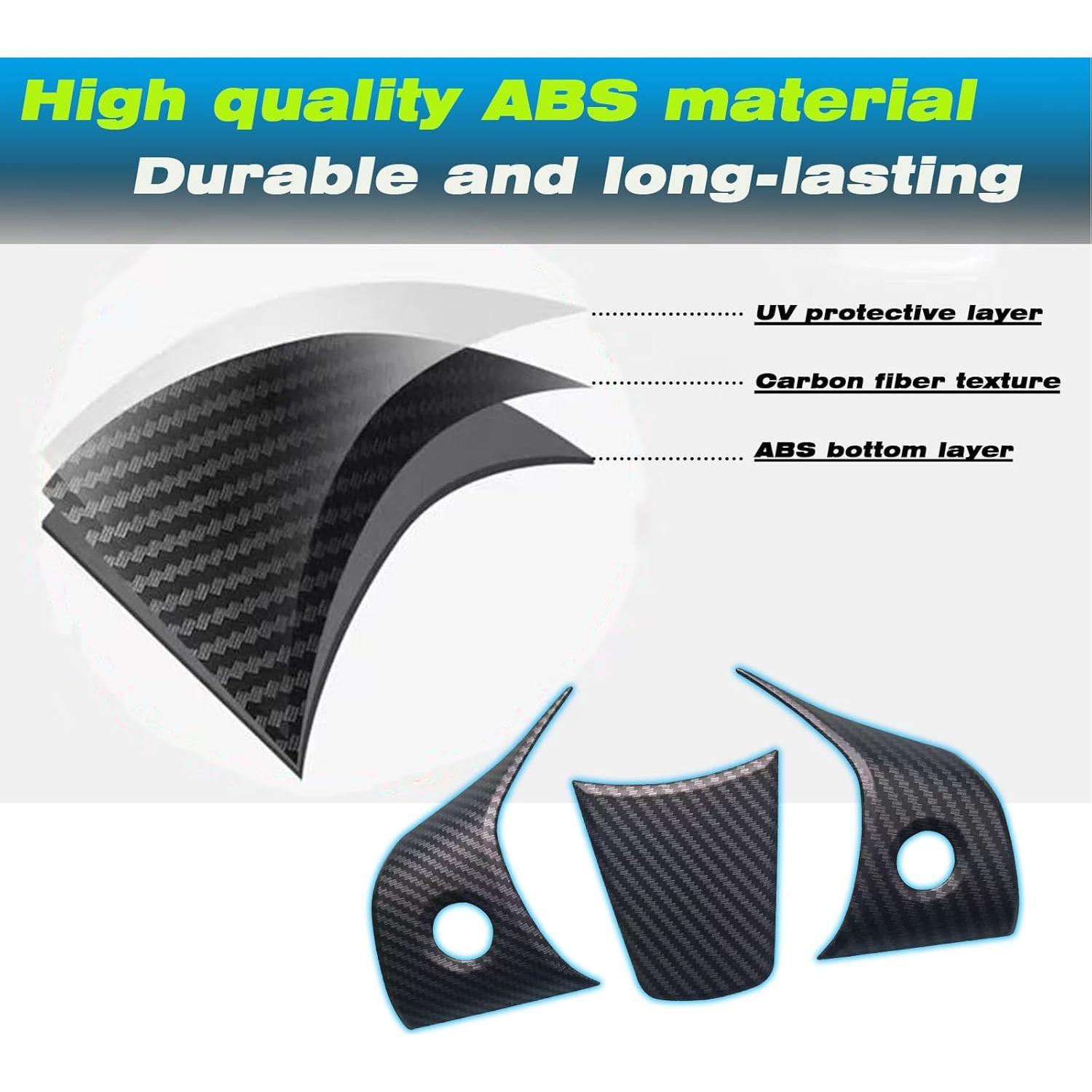 Cubierta trim volante Tesla Model 3/Y XTnueotr Fibra Carbono