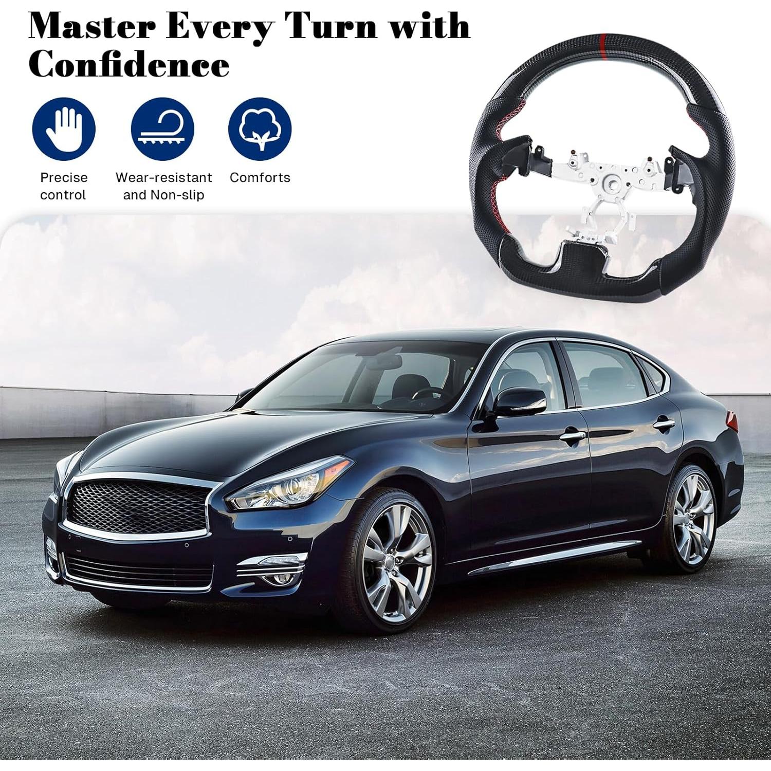 Volante de fibra de carbono VOONKE RC-IFG37 para Infiniti G37