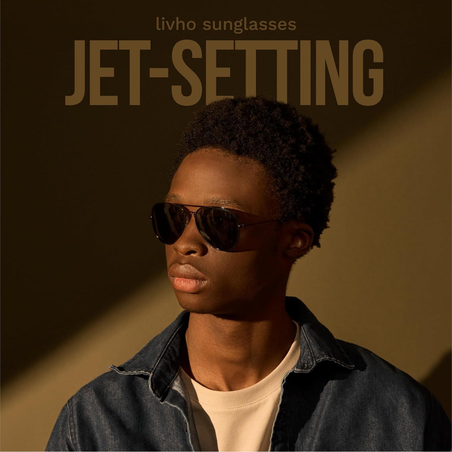 Gafas de Sol Livho Aviador Polarizadas UV400 Oro Rosa