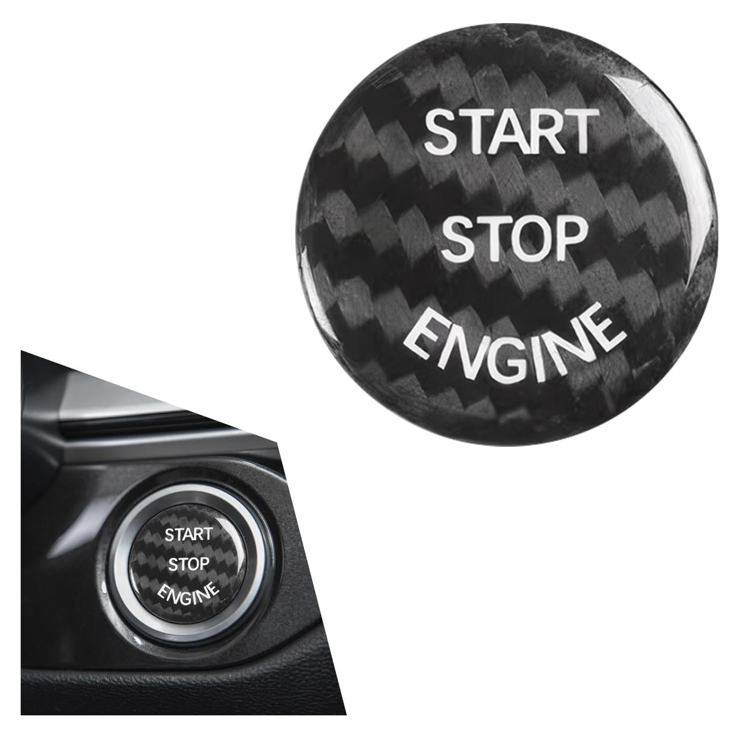 Cubierta de Botón de Arranque de Coche CyperFair 2.59 cm Negra