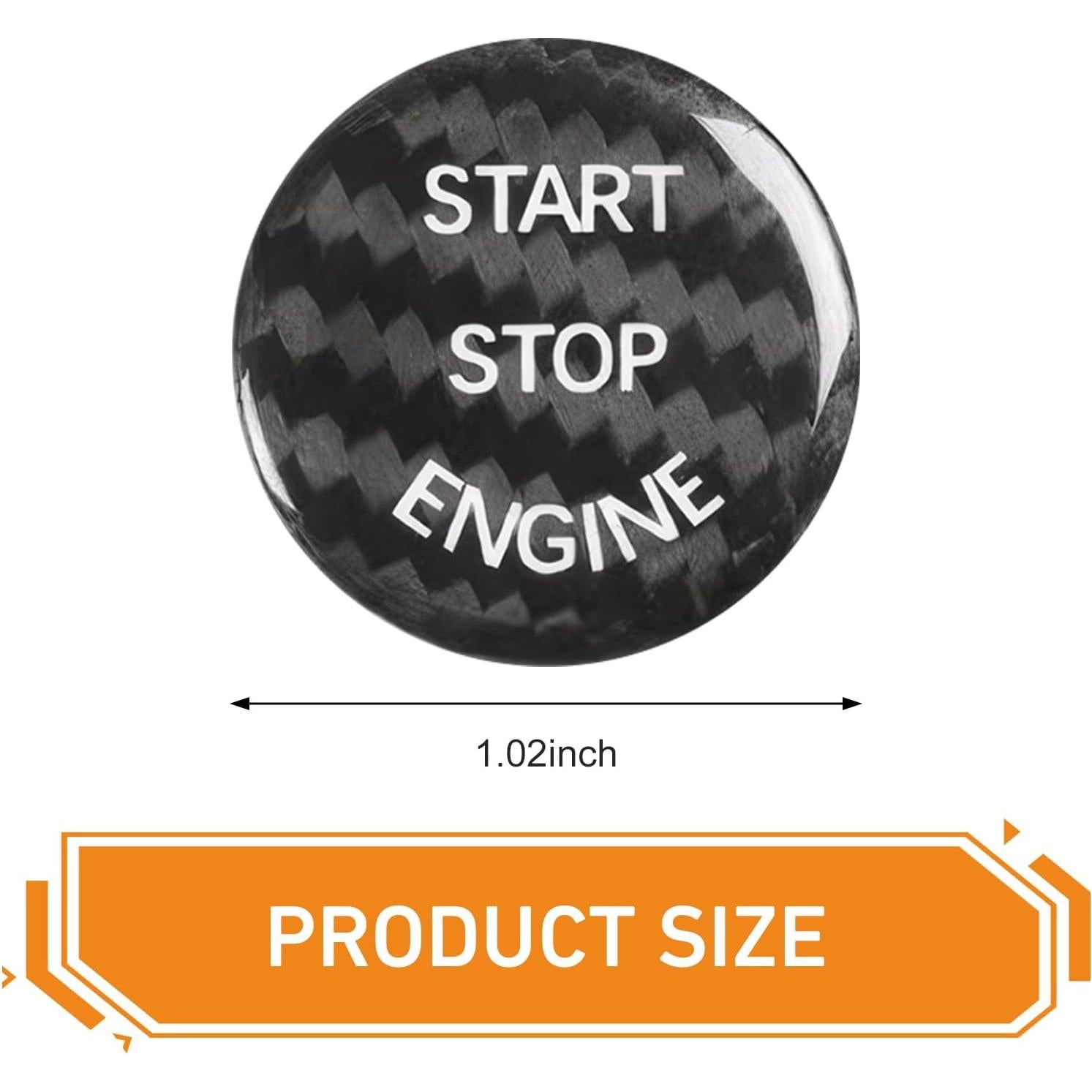 Cubierta de Botón de Arranque de Coche CyperFair 2.59 cm Negra