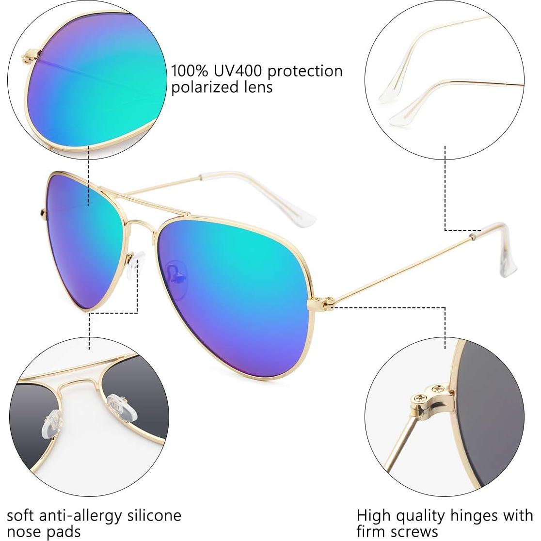 Gafas de Sol Livhò Aviador Polarizadas UV400 Dorado