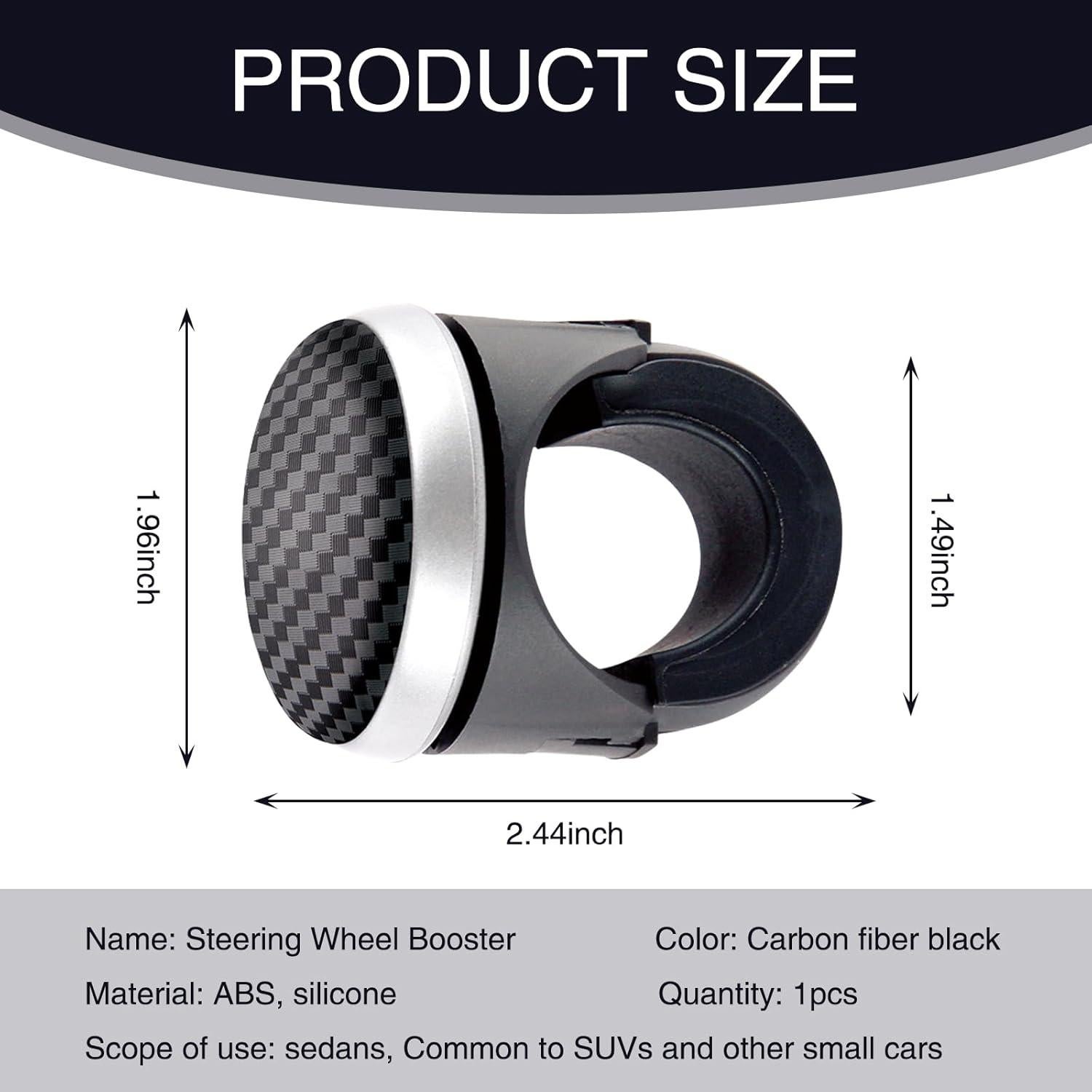 Perilla de Volante de Coche Fasebeek ABS y Silicona Negro