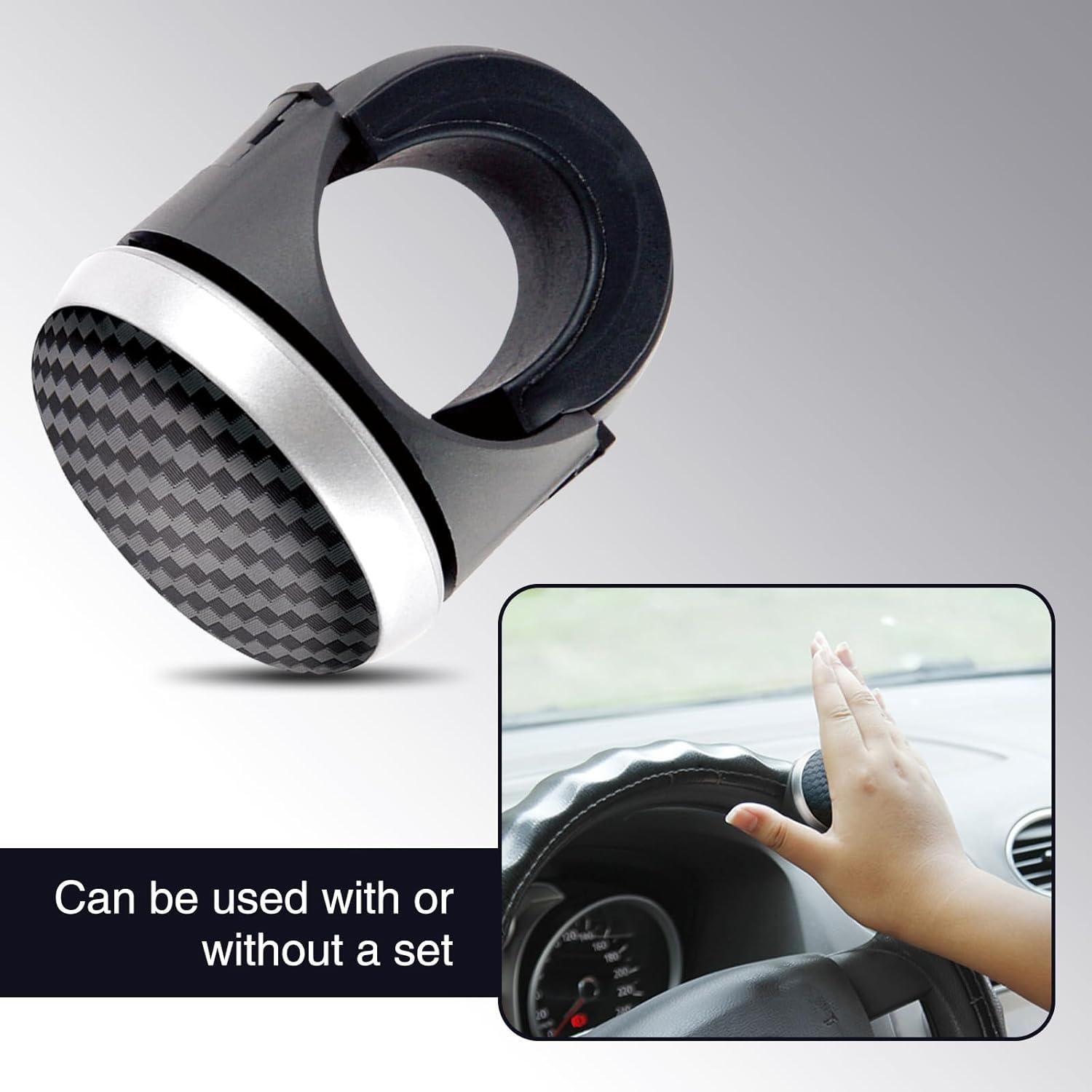 Perilla de Volante de Coche Fasebeek ABS y Silicona Negro