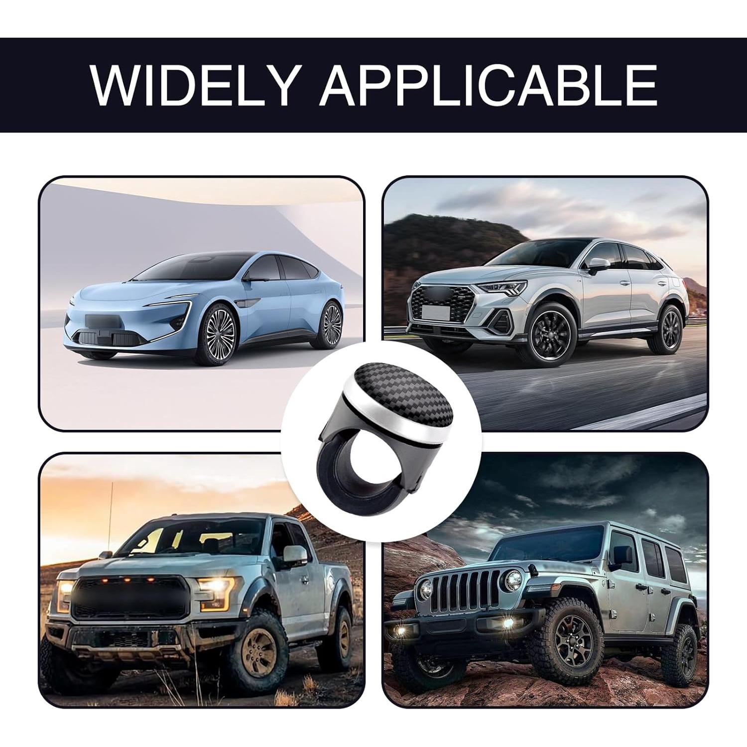 Perilla de Volante de Coche Fasebeek ABS y Silicona Negro