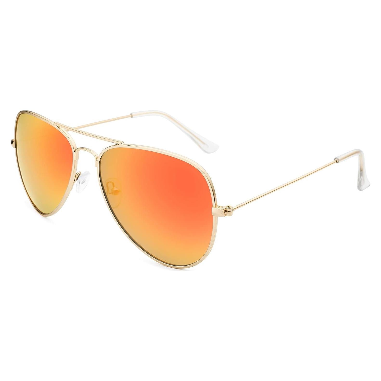 Gafas de Sol Livho Aviador Polarizadas UV400 Dorado Naranja