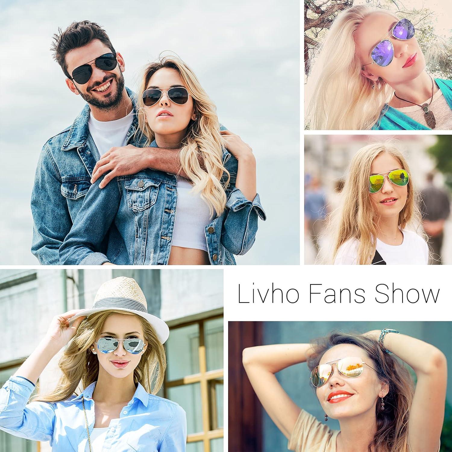 Gafas de Sol Livho Aviador Polarizadas UV400 Dorado Naranja