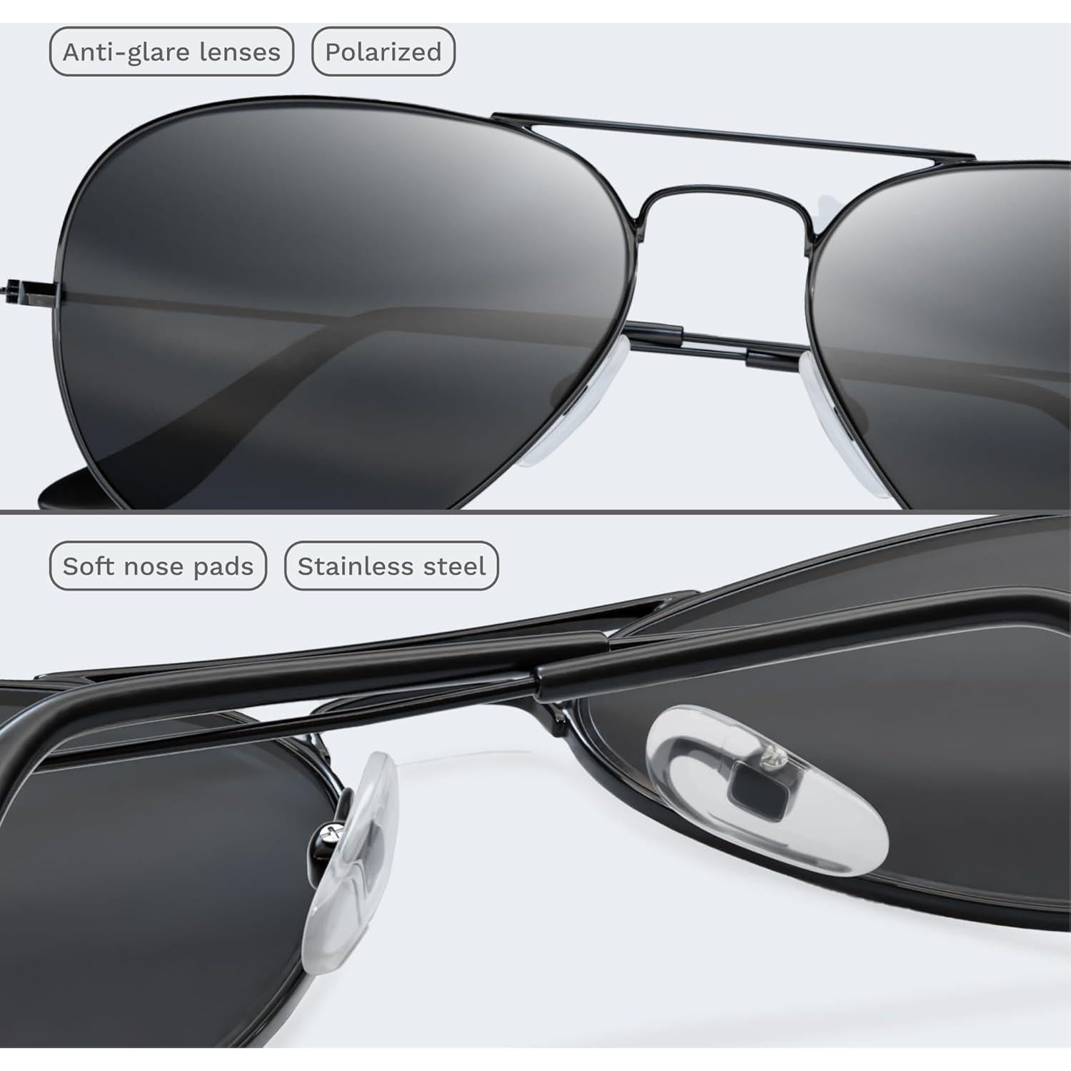 Gafas de sol Livho aviador polarizadas UV400 para unisex