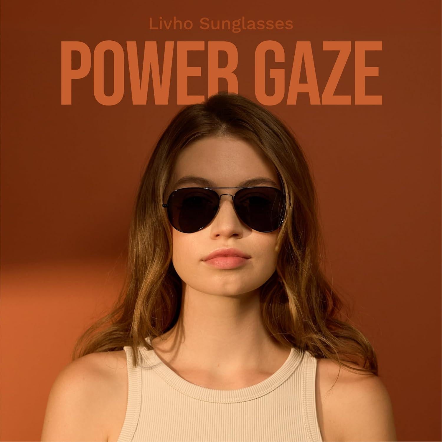 Gafas de sol Livho aviador polarizadas UV400 para unisex