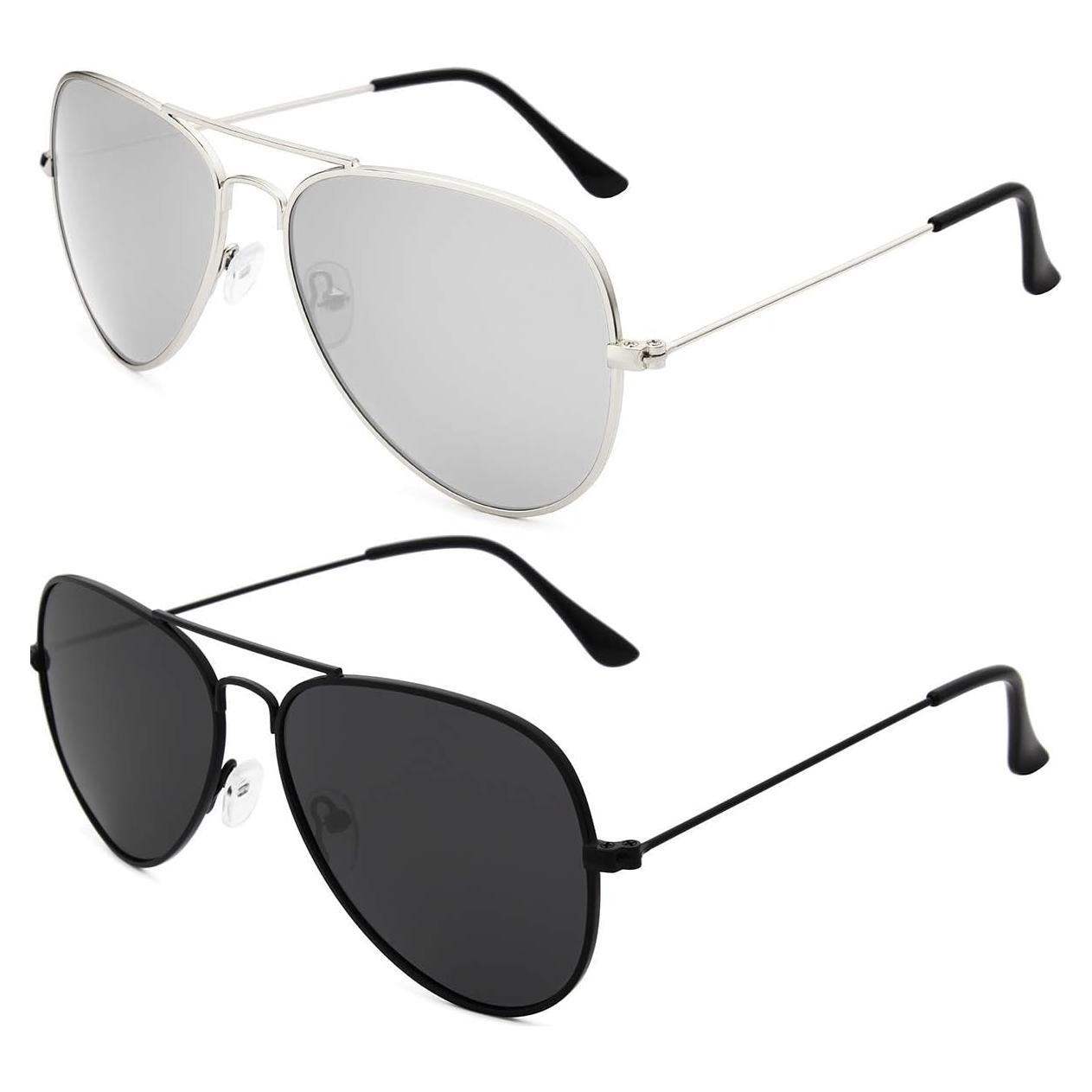 Gafas de Sol Livhò Aviador Polarizadas UV400 Plata y Negro