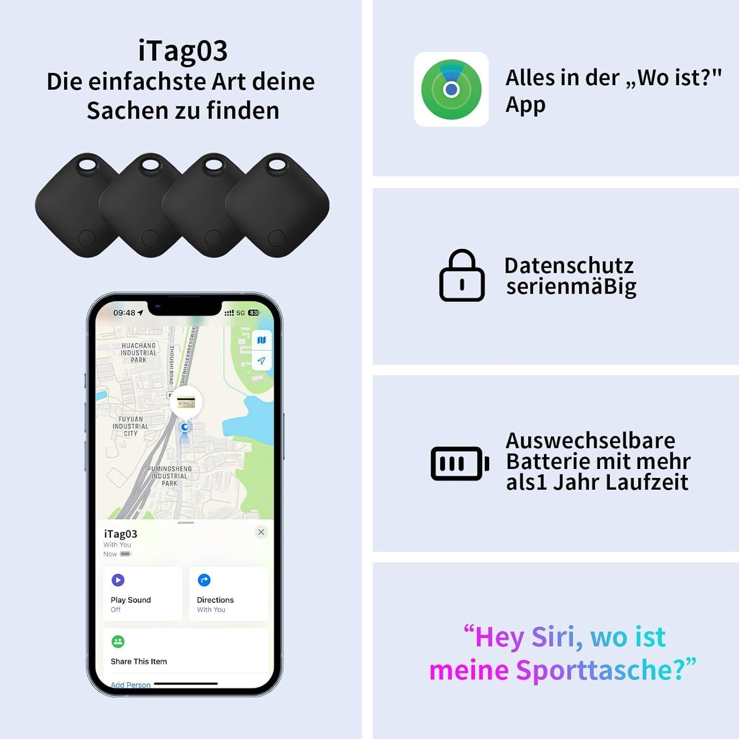 Localizador Bluetooth RSH Paquete de 4 Etiquetas Inteligentes