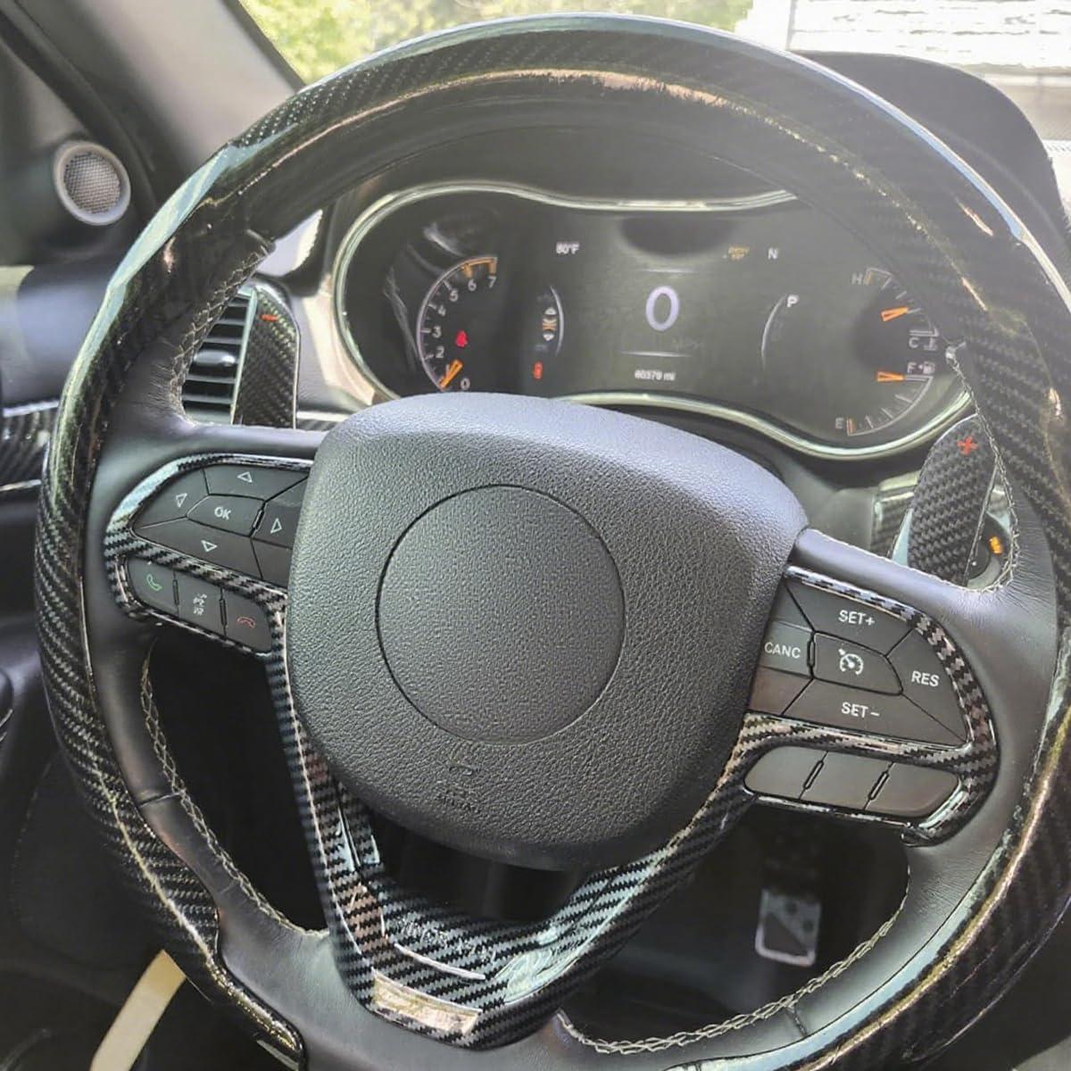 Moldura Decorativa de Volante Tocatus Fibra de Carbono Jeep