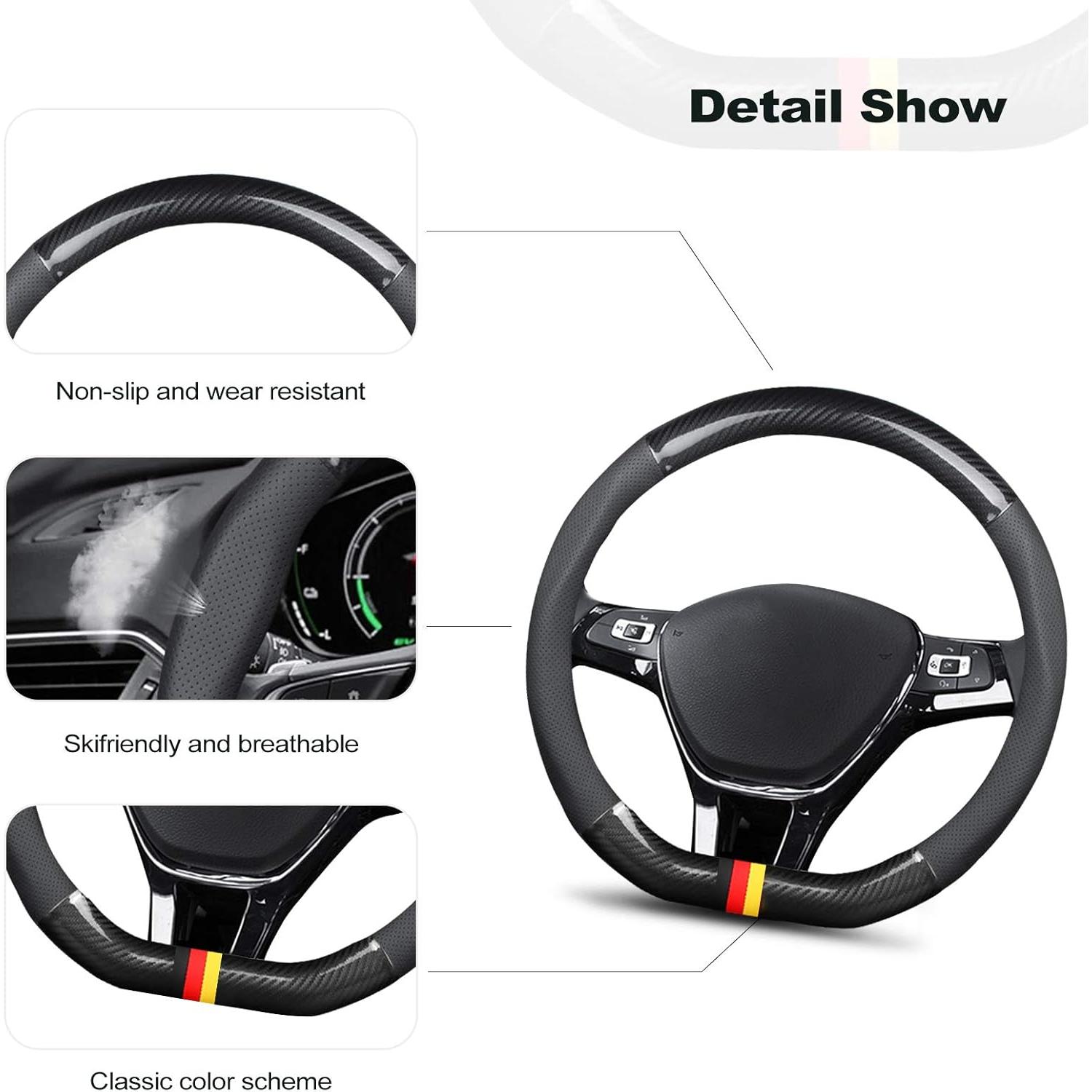 Cubierta de Volante Ergocar Antideslizante 38cm Negro-G