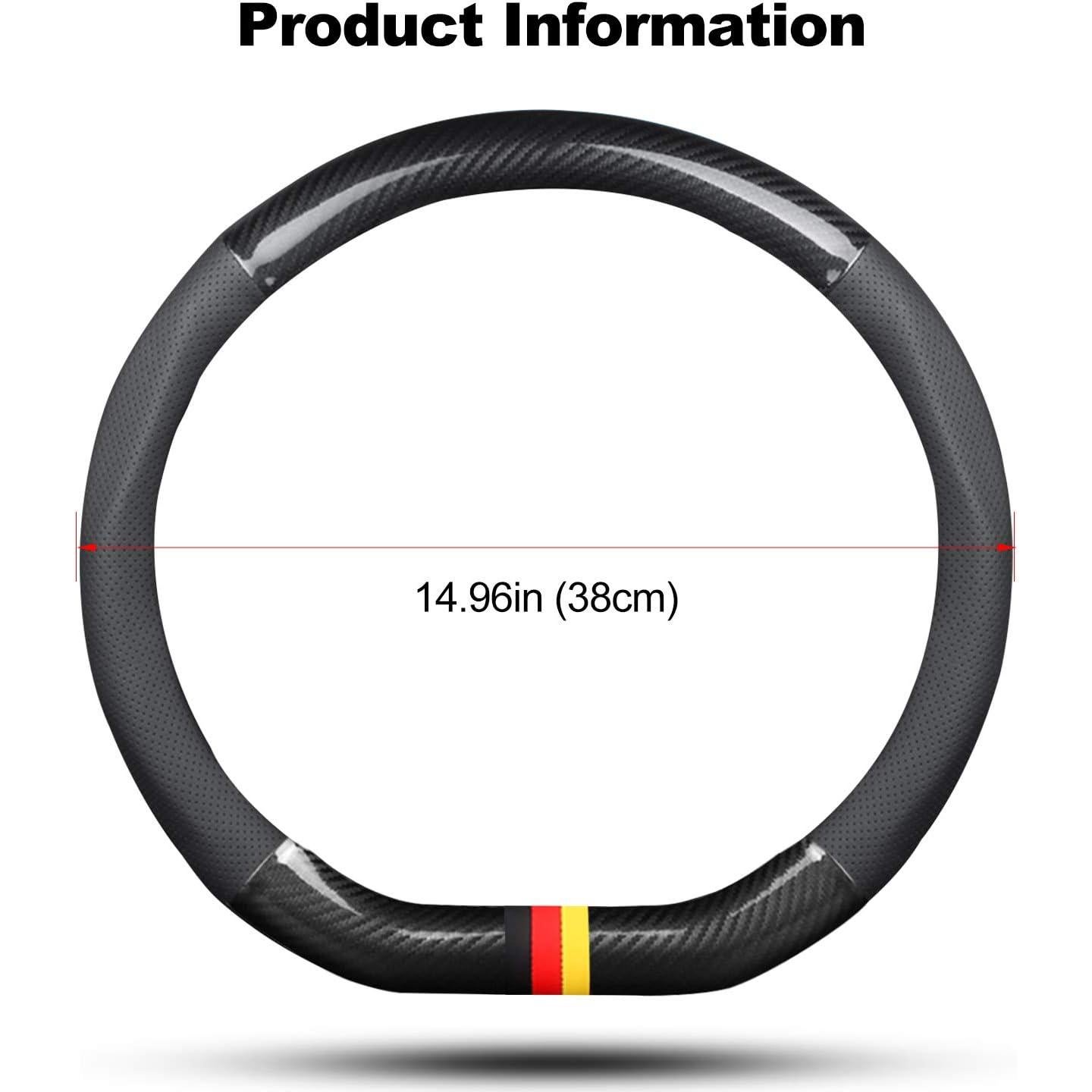 Cubierta de Volante Ergocar Antideslizante 38cm Negro-G