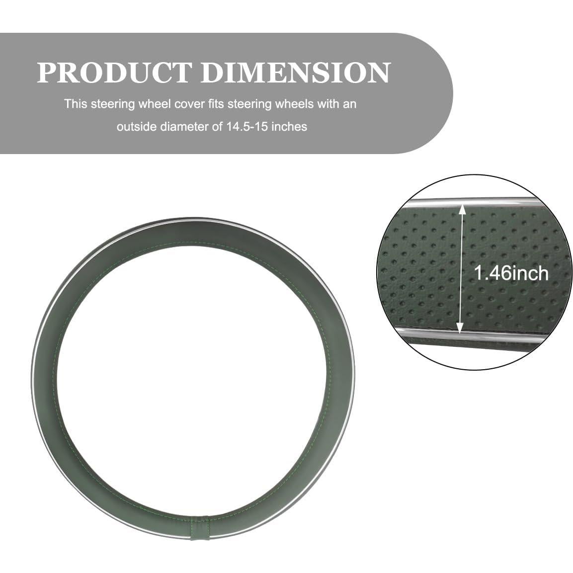 Funda de Volante YTFRL 15 Pulgadas Antideslizante Verde