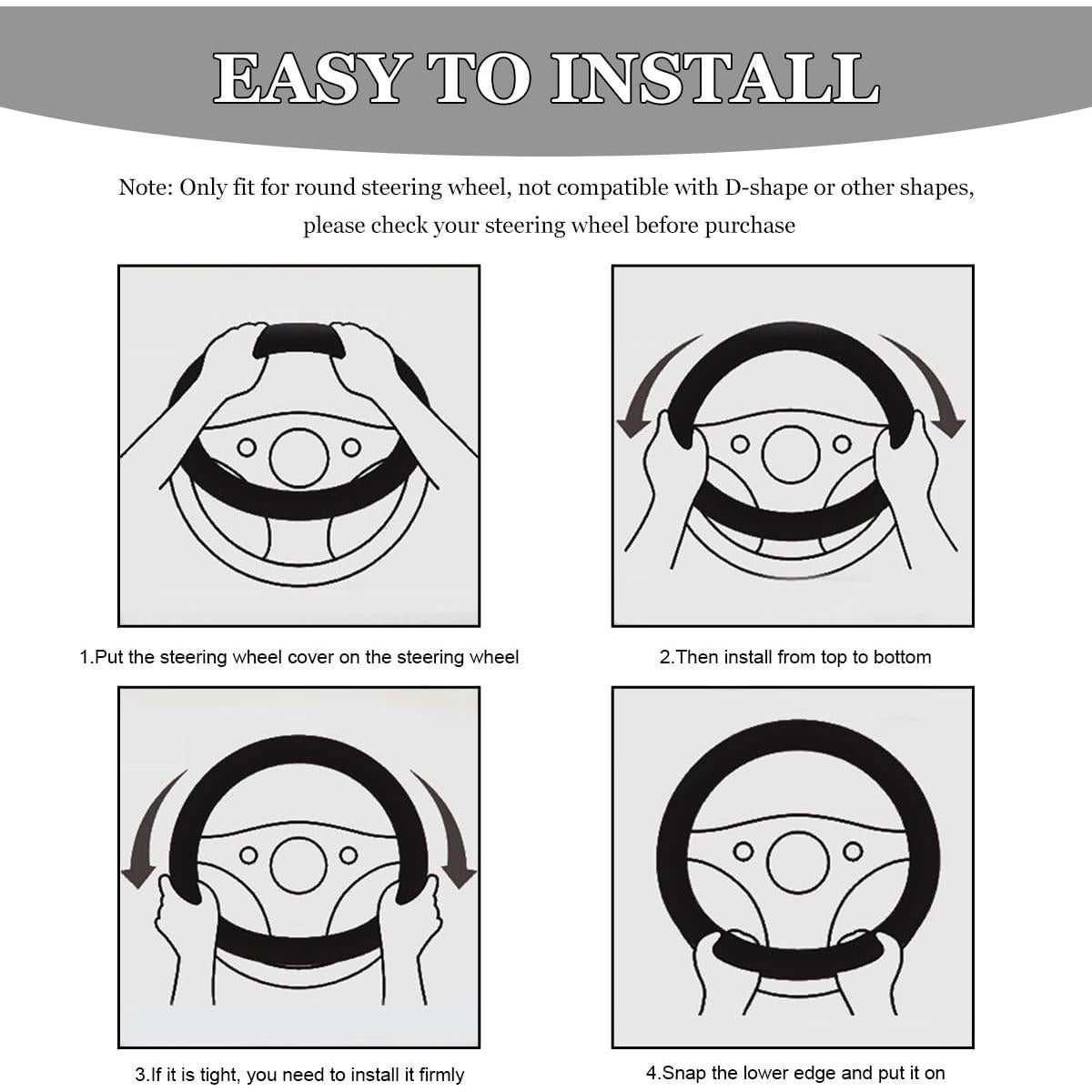 Funda de Volante YTFRL 15 Pulgadas Antideslizante Verde