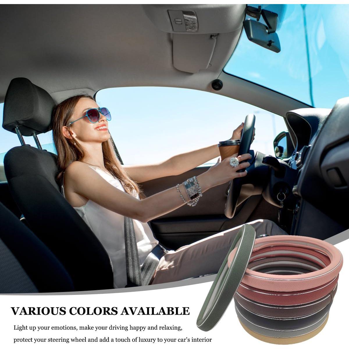 Funda de Volante YTFRL 15 Pulgadas Antideslizante Verde