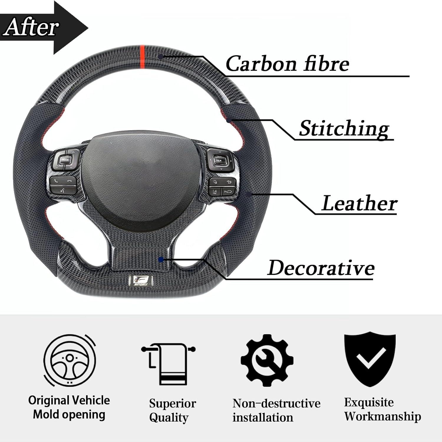 Volante de dirección ZDLZCF para Lexus IS/RCF 2014-2024