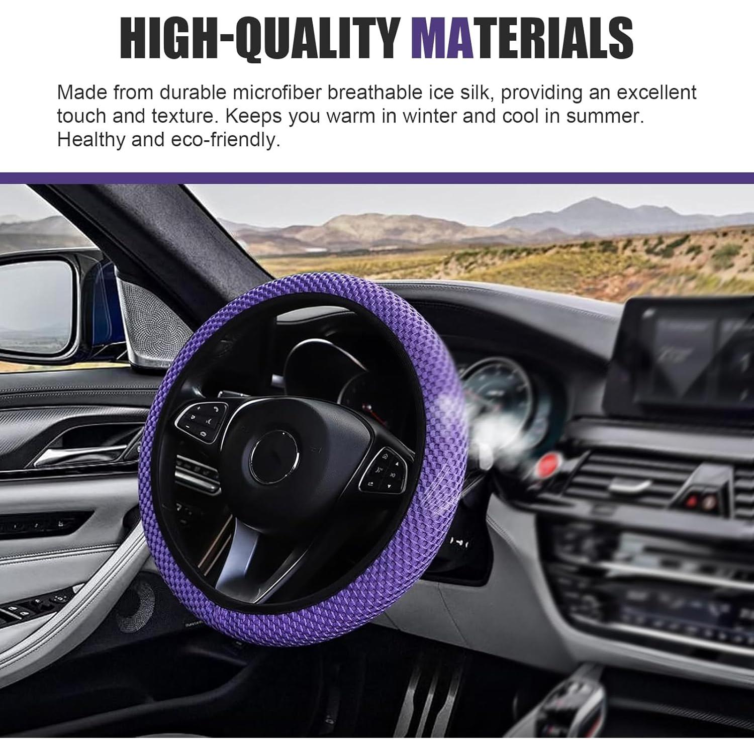 Cubierta de Volante Antideslizante Bawkars 14.5-15" Púrpura