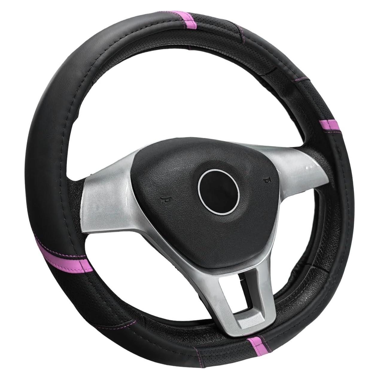 Funda de Volante de Coche JNXIJ 38.1 cm Antideslizante Rosa