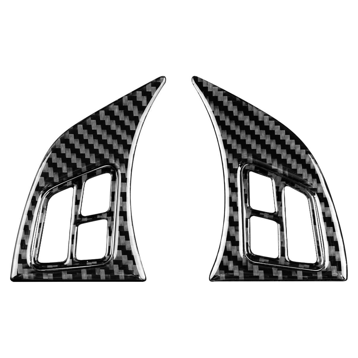 Marco de Botón de Volante FXETRNL Fibra de Carbono Negro 4pcs para BMW E82 E88