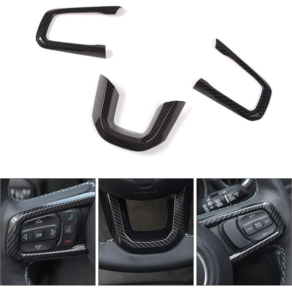 Fundas de Volante CheroCar Fibra de Carbono Jeep Wrangler 2018-2025
