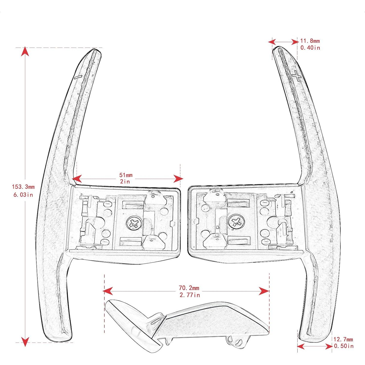 Palanca de Cambio de Volante SK CUSTOM Fibra de Carbono BMW