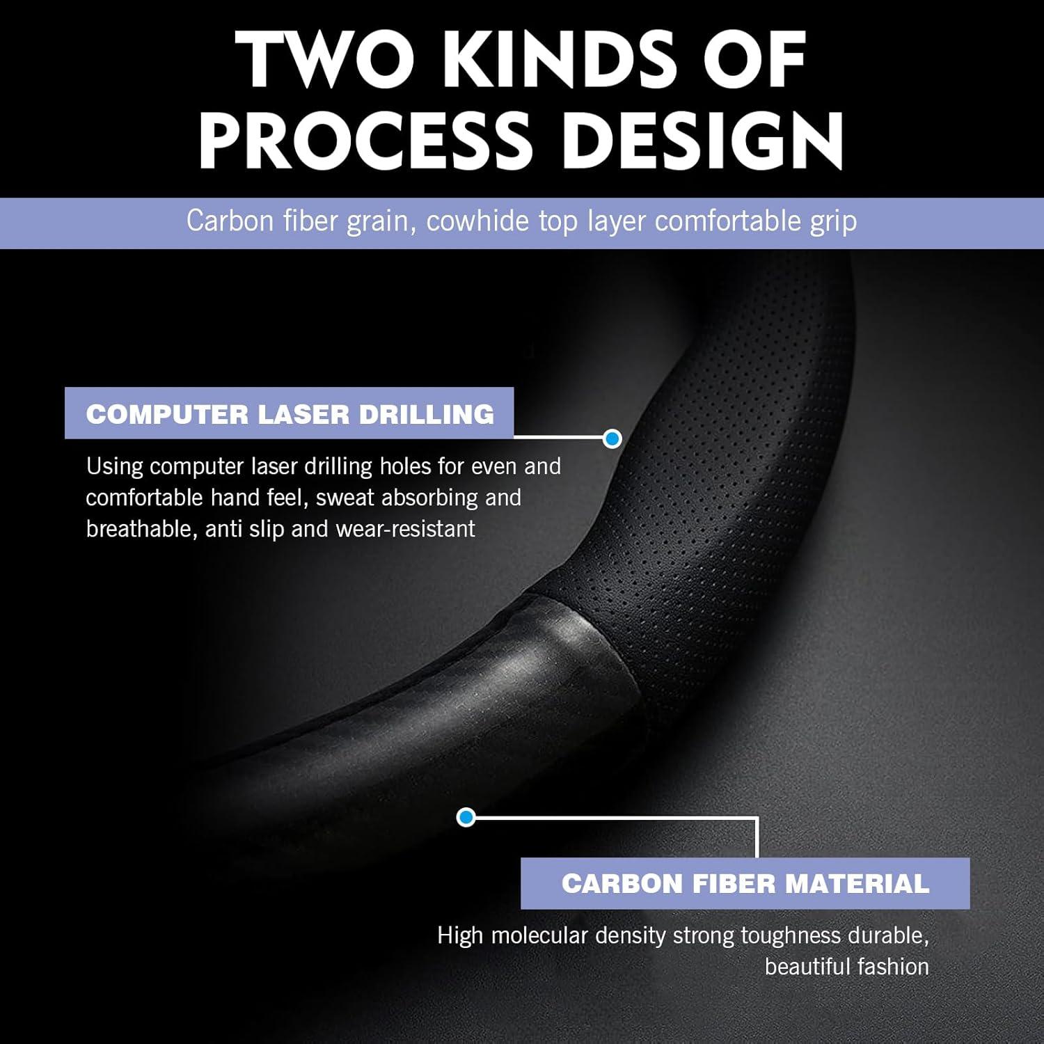 Cubierta de Volante CyperFair D Fibra de Carbono Antideslizante