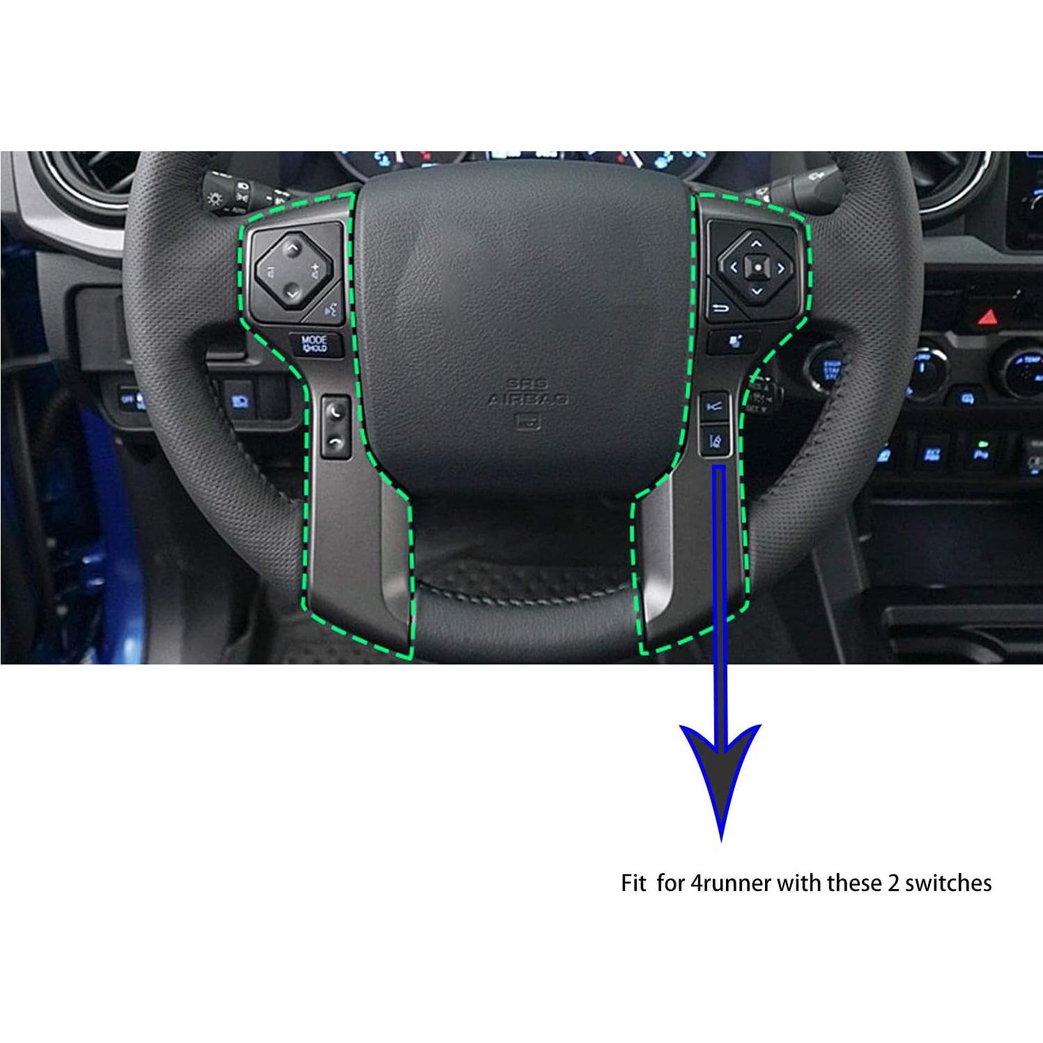 Cubierta de Volante Tocatus para Toyota 4Runner Tacoma Tundra 2015-2022, ABS Fibra de Carbono 2 Piezas