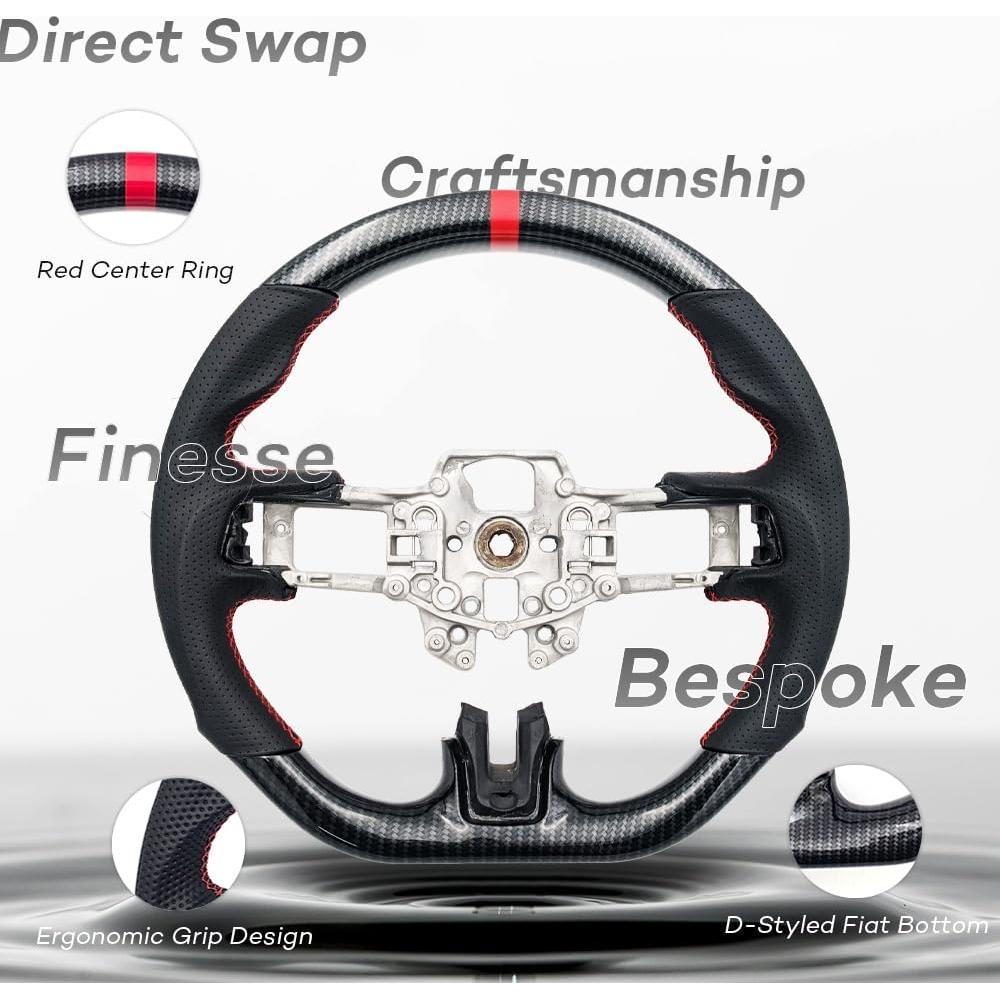 Volante de Fibra de Carbono Revesol para Ford Mustang 2015-2017