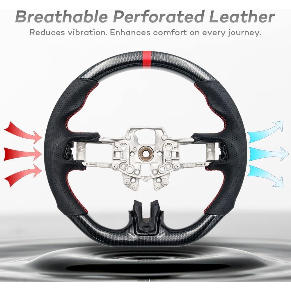 Volante de Fibra de Carbono Revesol para Ford Mustang 2015-2017