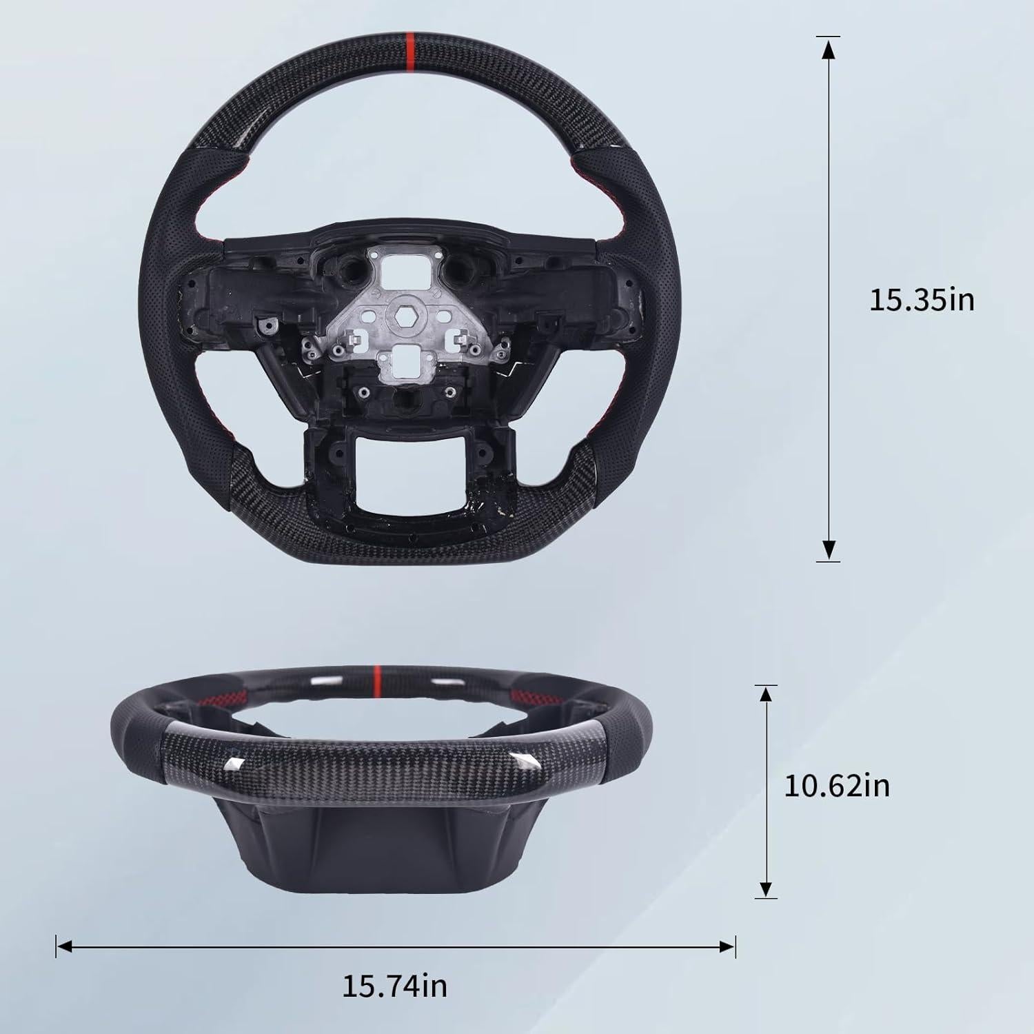 Volante de fibra de carbono EASSAFEX para Ford F150 2015-2020