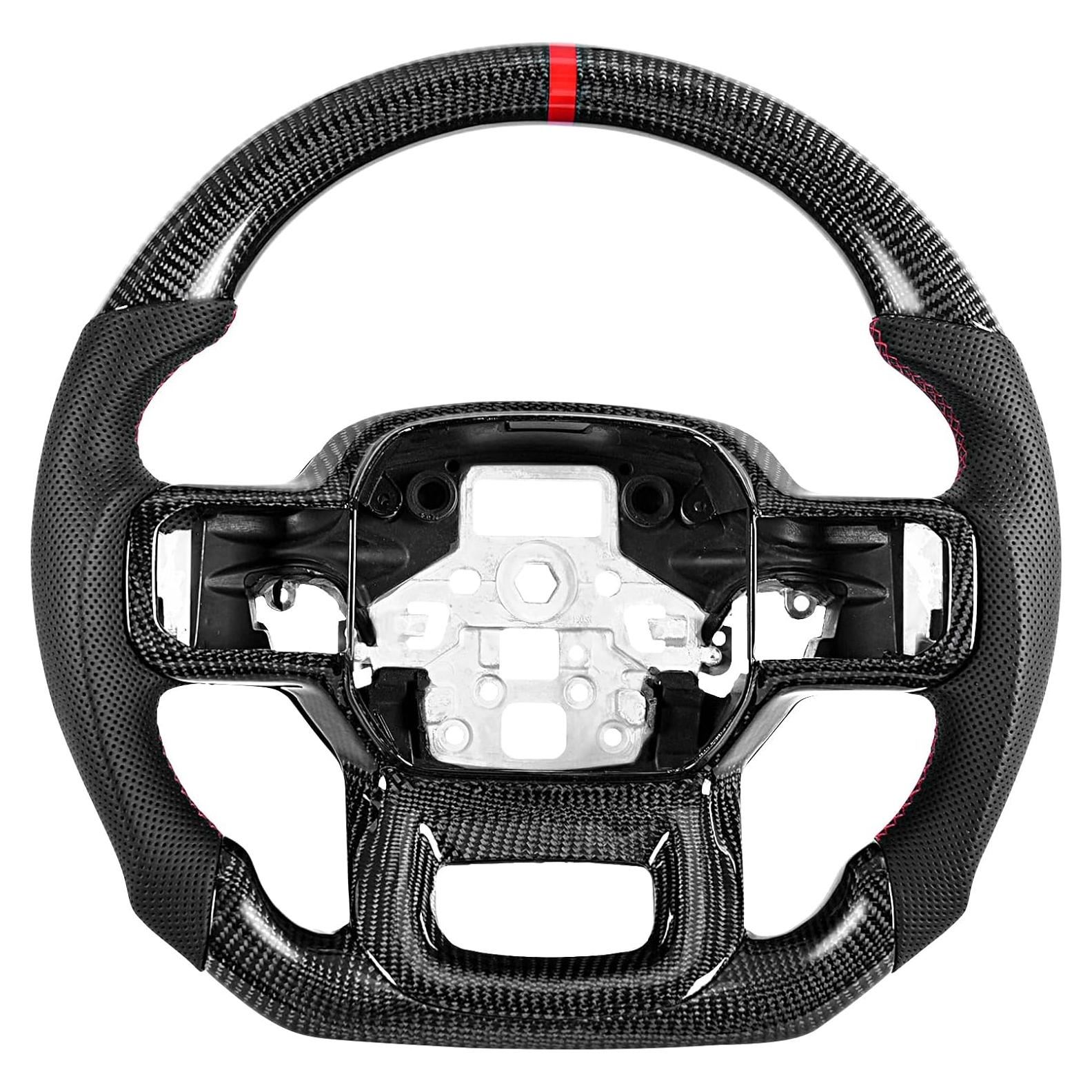 Volante de fibra de carbono LFEVOCSI para Ford F150 Raptor 2021-2023