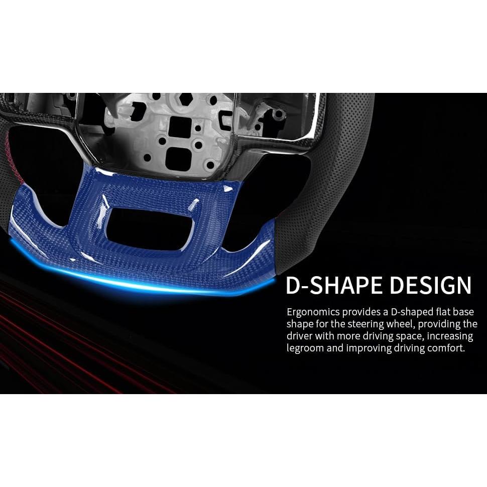 Volante de fibra de carbono LFEVOCSI para Ford F150 Raptor 2021-2023