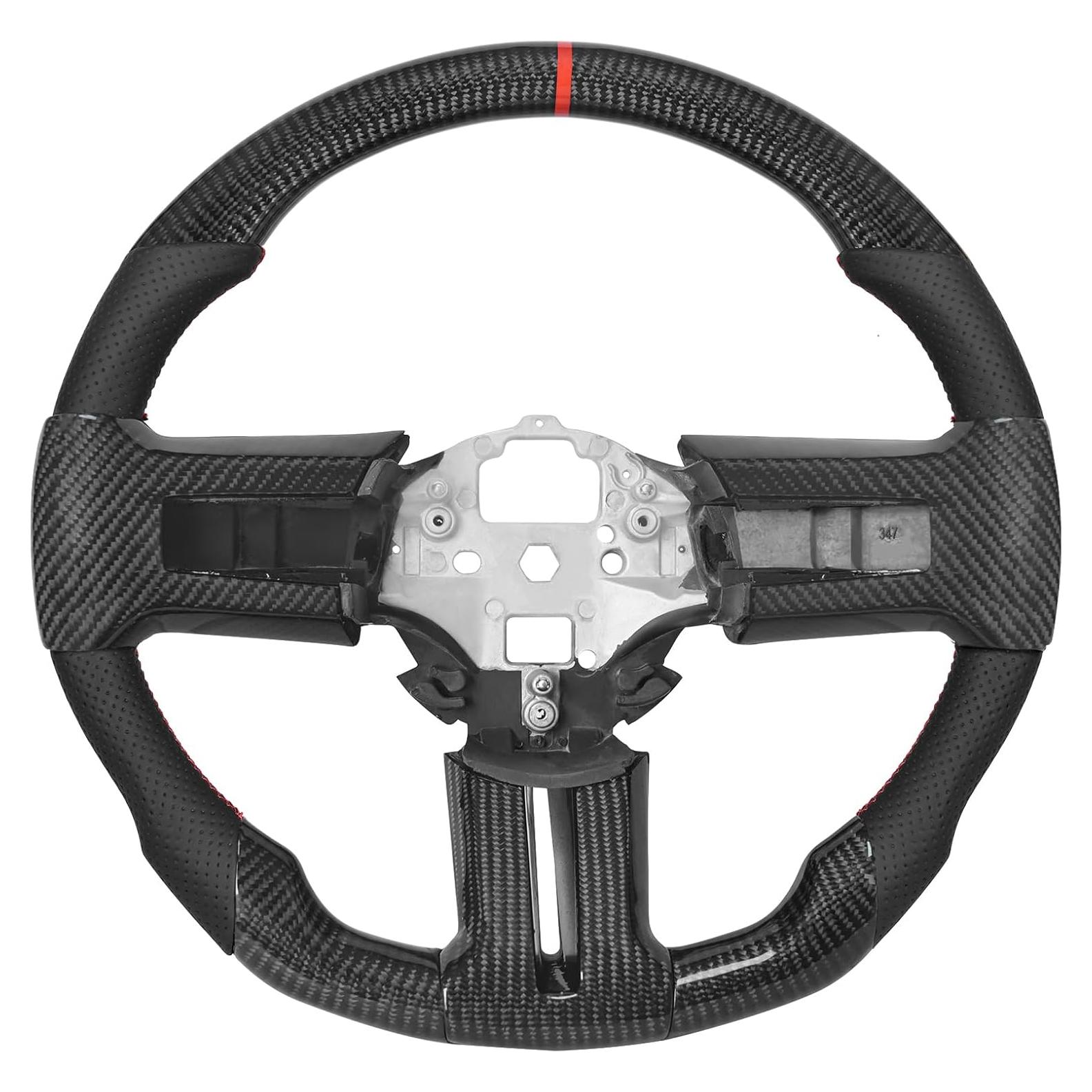 Volante de fibra de carbono EASSAFEX para Mustang 2012-2014