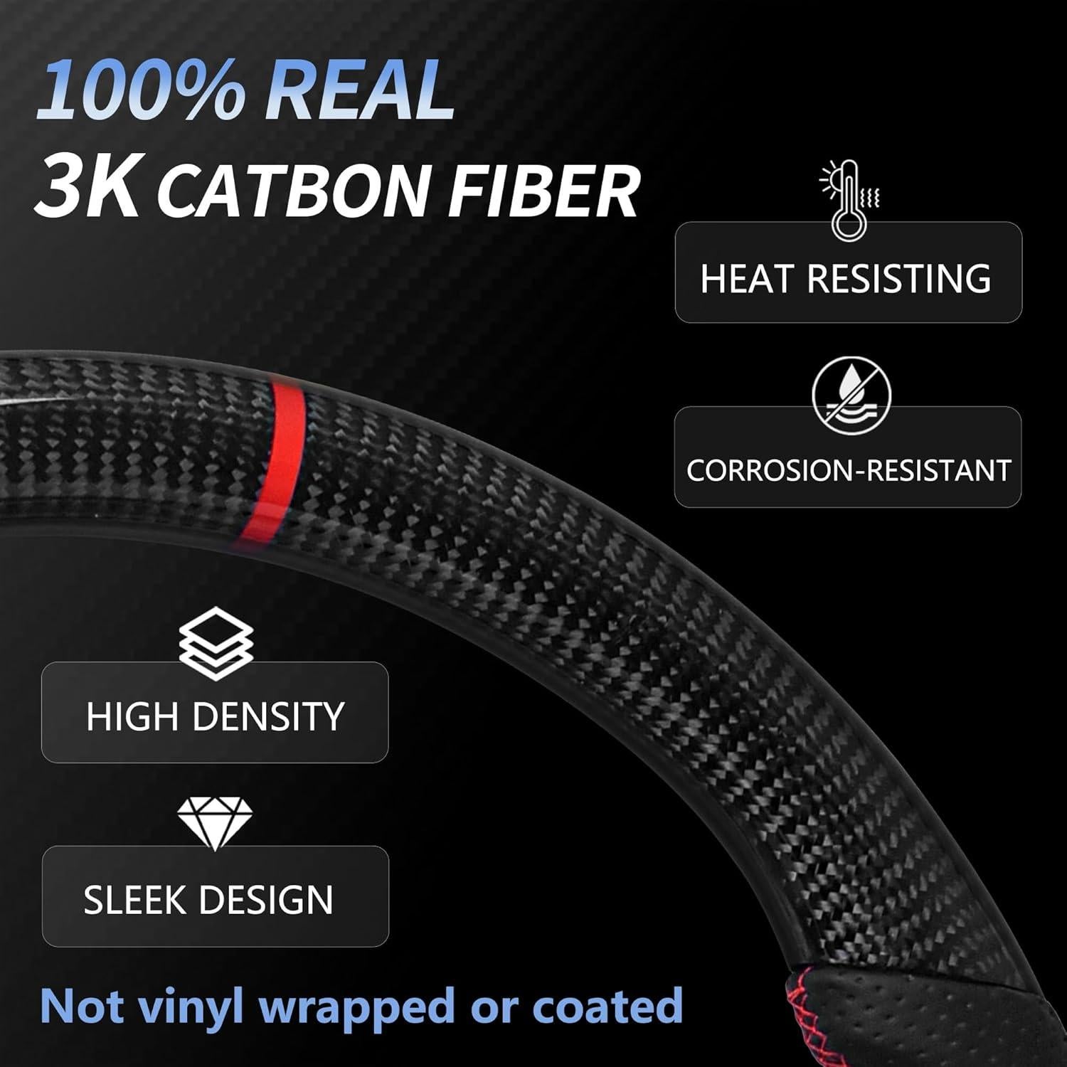 Volante de fibra de carbono EASSAFEX para Mustang 2012-2014