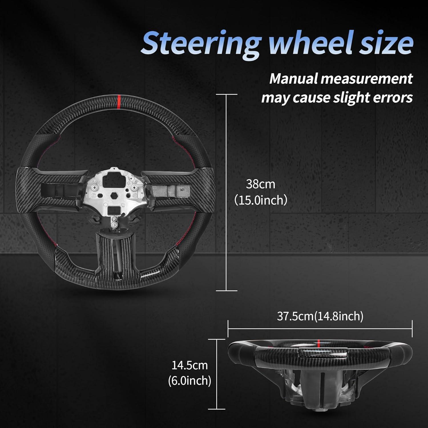 Volante de fibra de carbono EASSAFEX para Mustang 2012-2014
