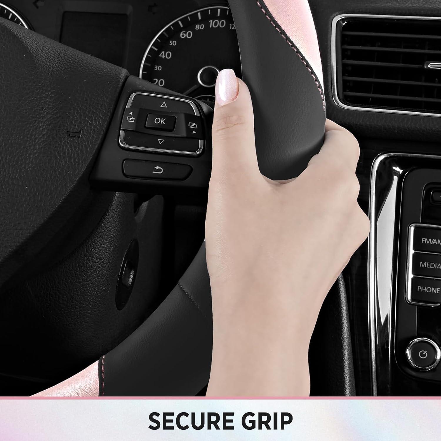 Cubierta de Volante Road Comforts - Cuero Transpirable 36.8-38.1 cm